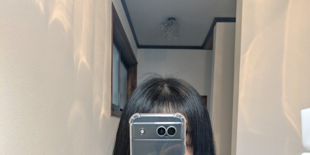 ビオリス ボタニカルポイントヘアスティックを使用する前のアホ毛の状態